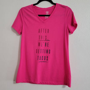 Athletic Works V-Neck Short Sleeve Graphic Tee